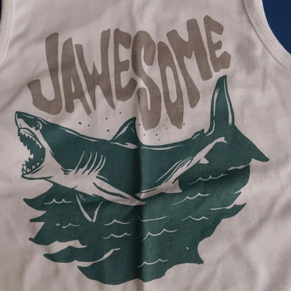 🎈Primark Toddler Boys "Jawesome" Graphic Tank Top NWT - Picture 2 of 3